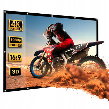 Nešiojamas projektoriaus ekranas 120'' 270x154cm 4K HD 16:9 Maclean MC-982
