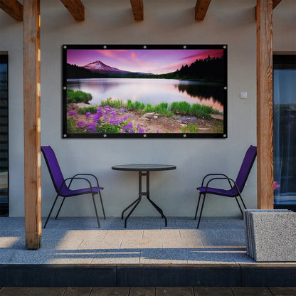 Nešiojamas projektoriaus ekranas 120'' 270x154cm 4K HD 16:9 Maclean MC-982