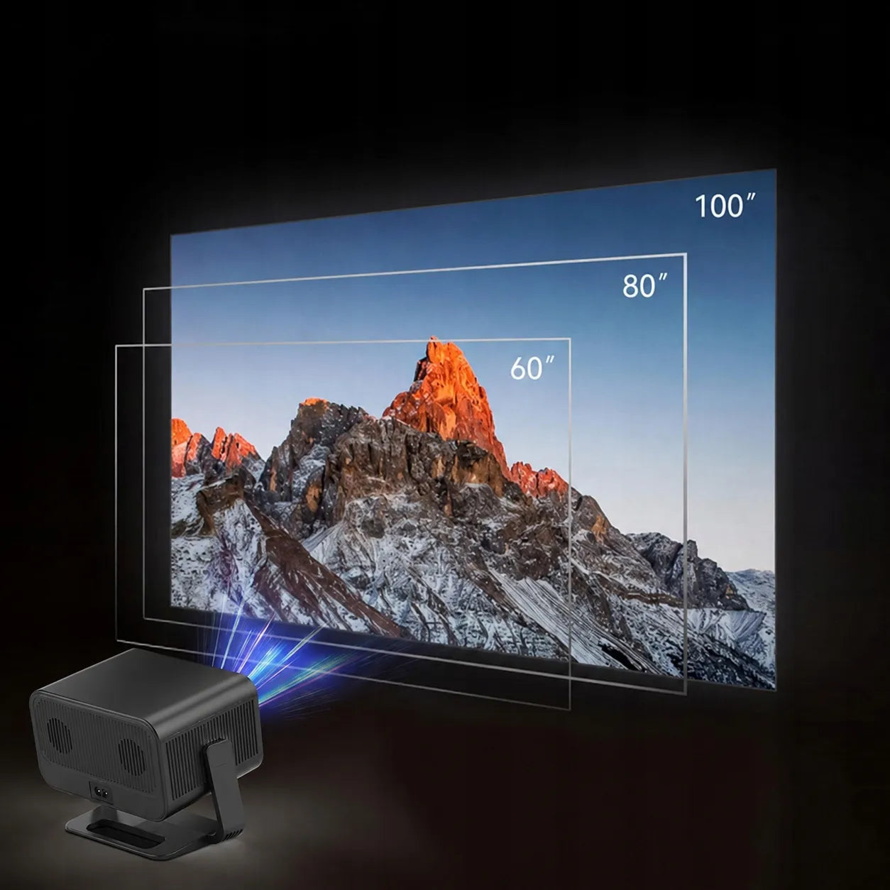 Nešiojamas projektorius BLOW AndroidTV FullHD MaxView juodas