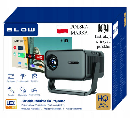 Nešiojamas projektorius BLOW AndroidTV FullHD MaxView juodas