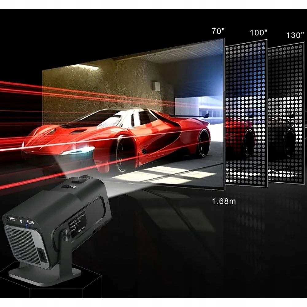 Nešiojamas projektorius HY320 LED WiFi Android TV 4K