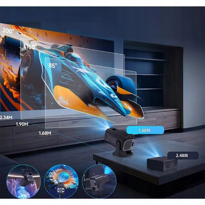 Nešiojamas projektorius HY320 LED WiFi Android TV 4K
