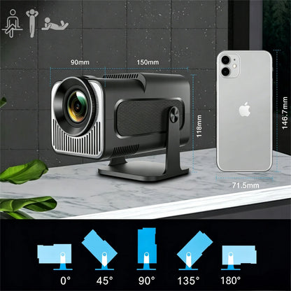Nešiojamas projektorius HY320 MINI SMART HD LED ANDROID WiFi TV 150"