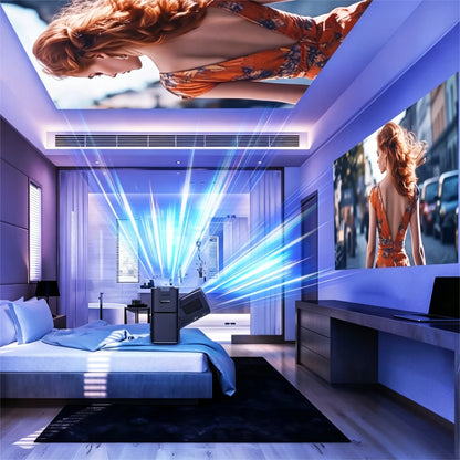 Nešiojamas projektorius HY320 MINI SMART HD LED ANDROID WiFi TV 150"