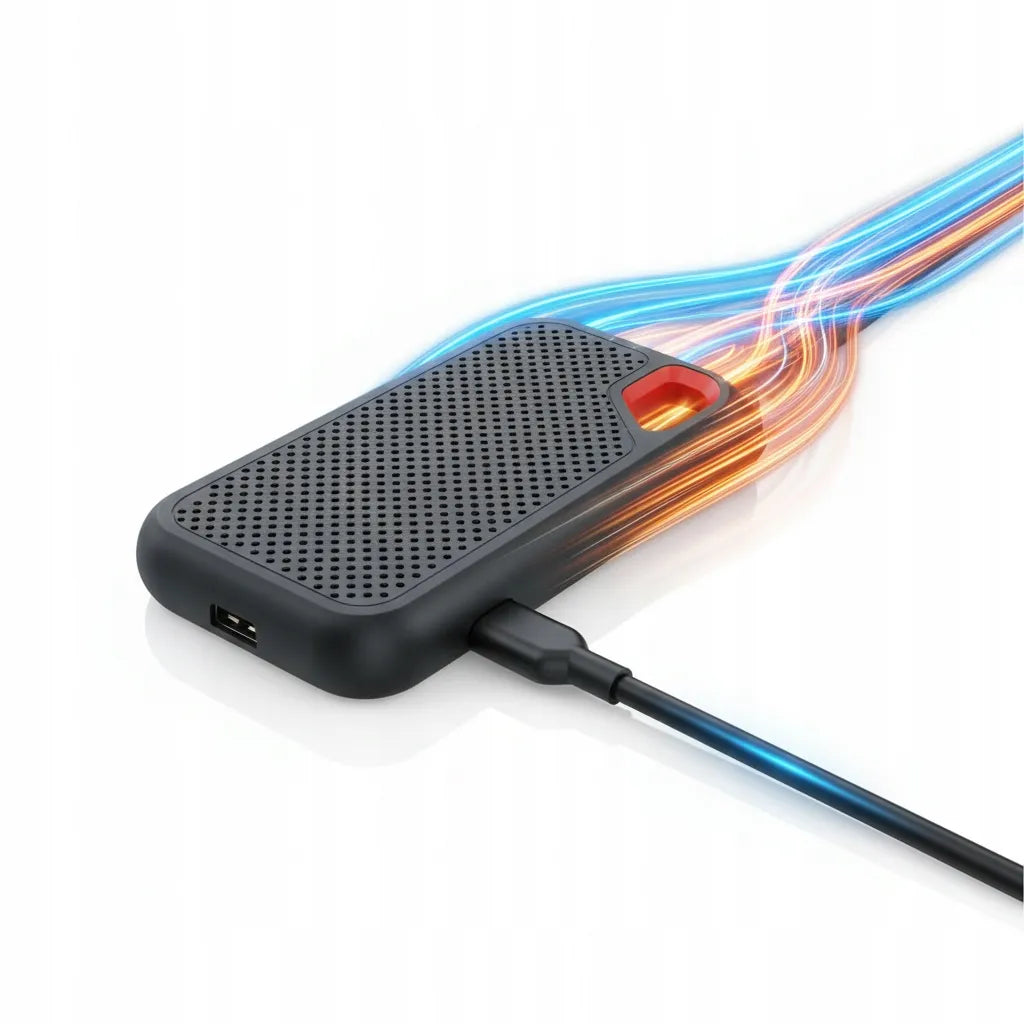 Nešiojamas SSD diskas 2TB USB-C, skirtas iPhone, Android ir Mac, itin spartus