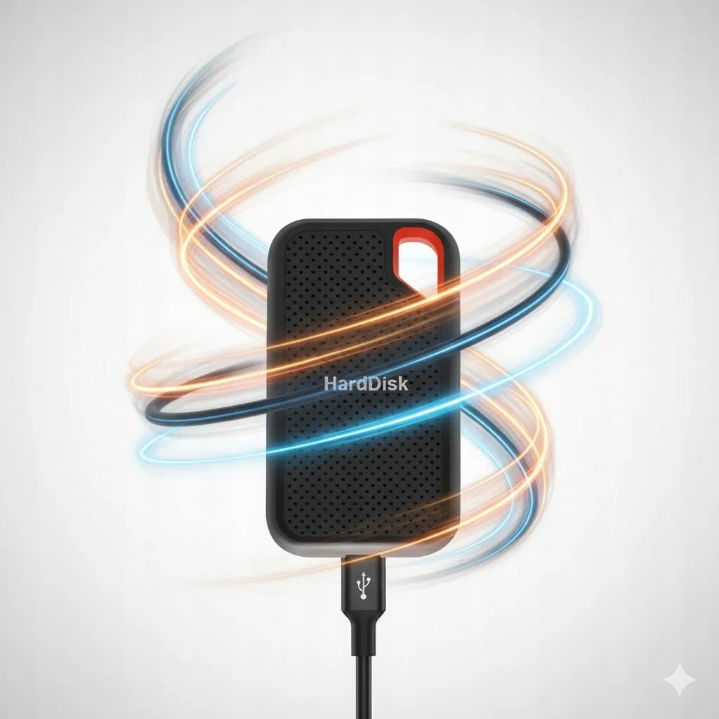 Nešiojamas SSD diskas 2TB USB-C, skirtas iPhone, Android ir Mac, itin spartus