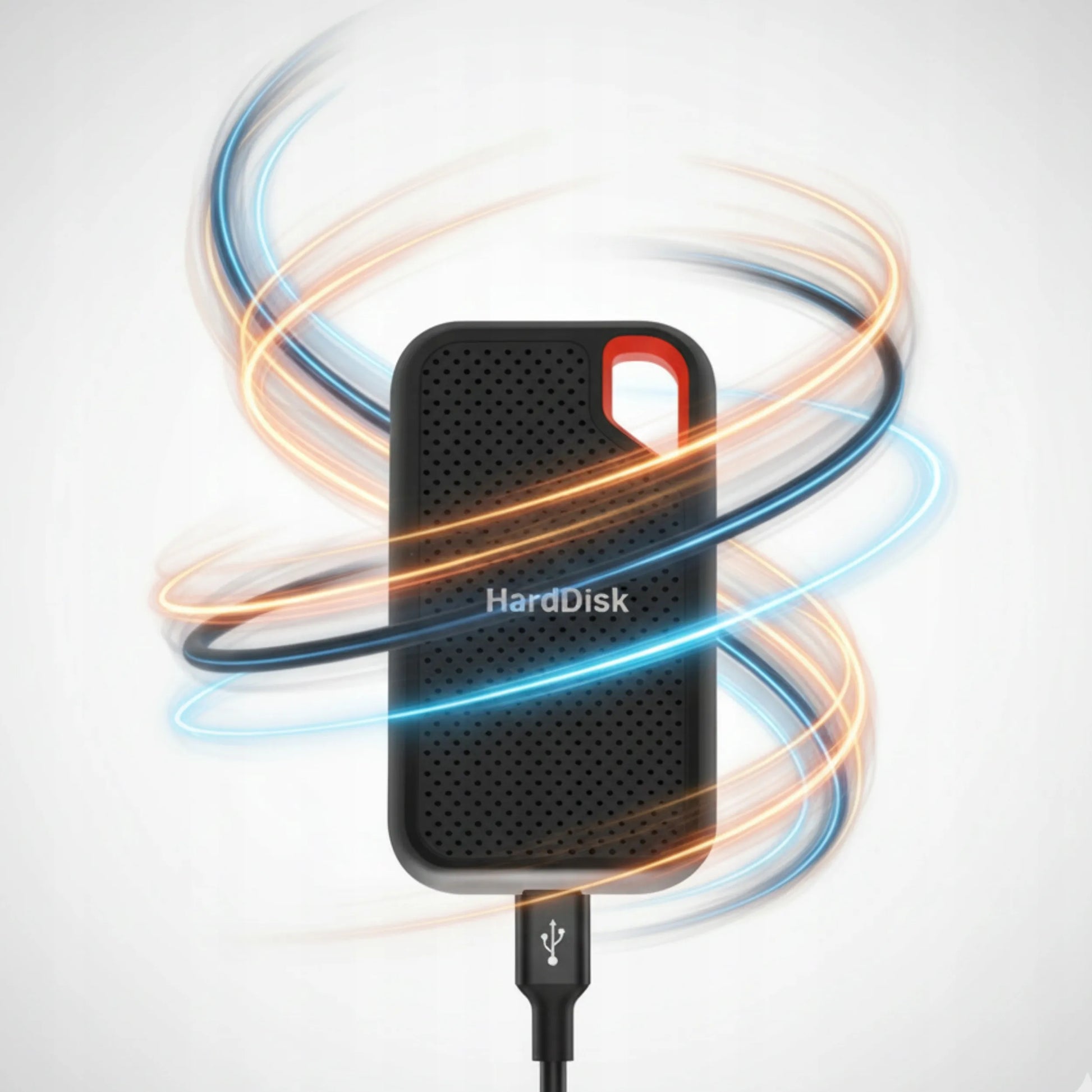 Nešiojamas SSD diskas 2TB USB-C, skirtas iPhone, Android ir Mac, itin spartus