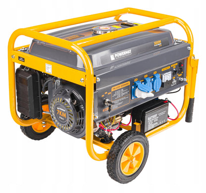 Nešiojamas vienfazis benzininis elektros generatorius Powermat 3000 W