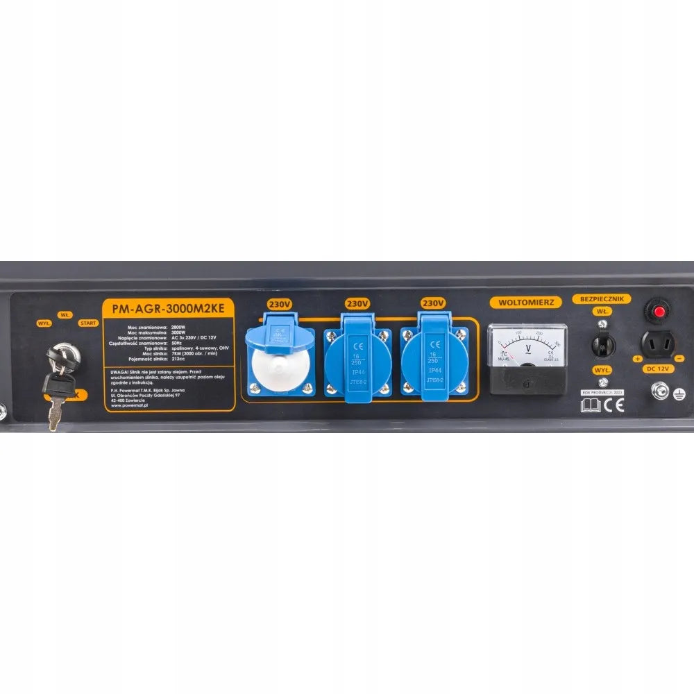 Nešiojamas vienfazis benzininis elektros generatorius Powermat 3000 W