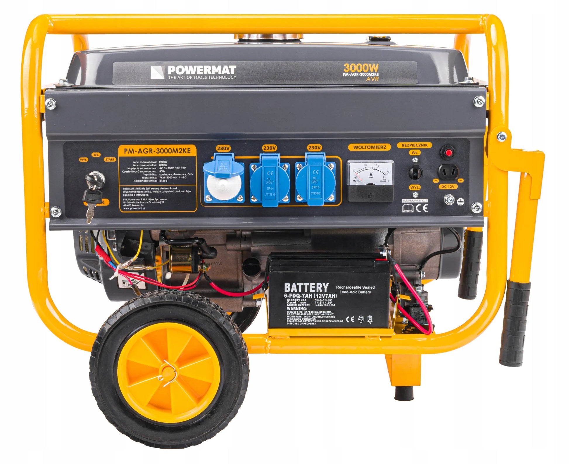 Nešiojamas vienfazis benzininis elektros generatorius Powermat 3000 W