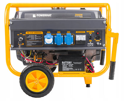 Nešiojamas vienfazis benzininis elektros generatorius Powermat 3000 W