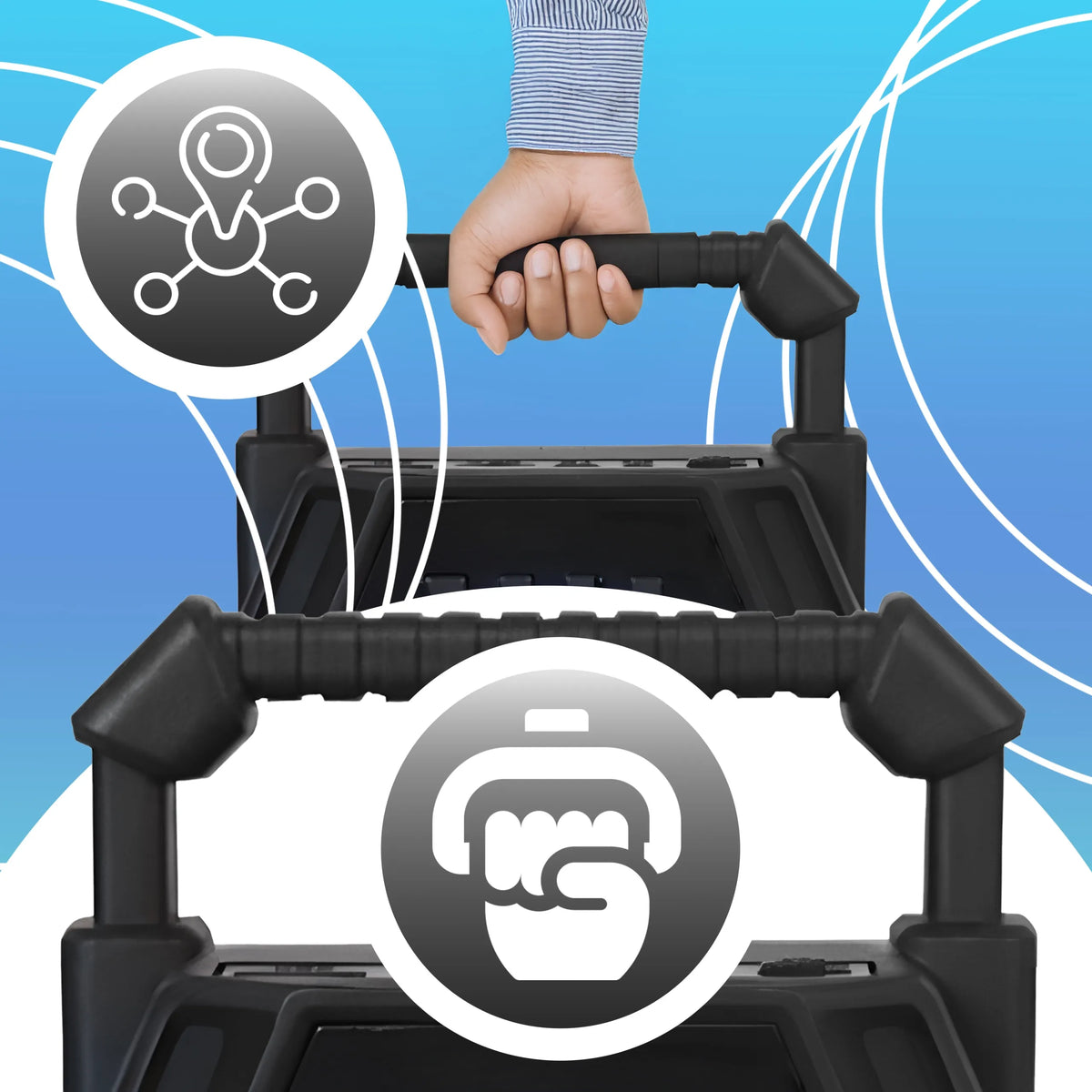 Nešiojamasis belaidis Bluetooth boombox garsiakalbis RETOO RGB USB TF kortelė AUX 400 W