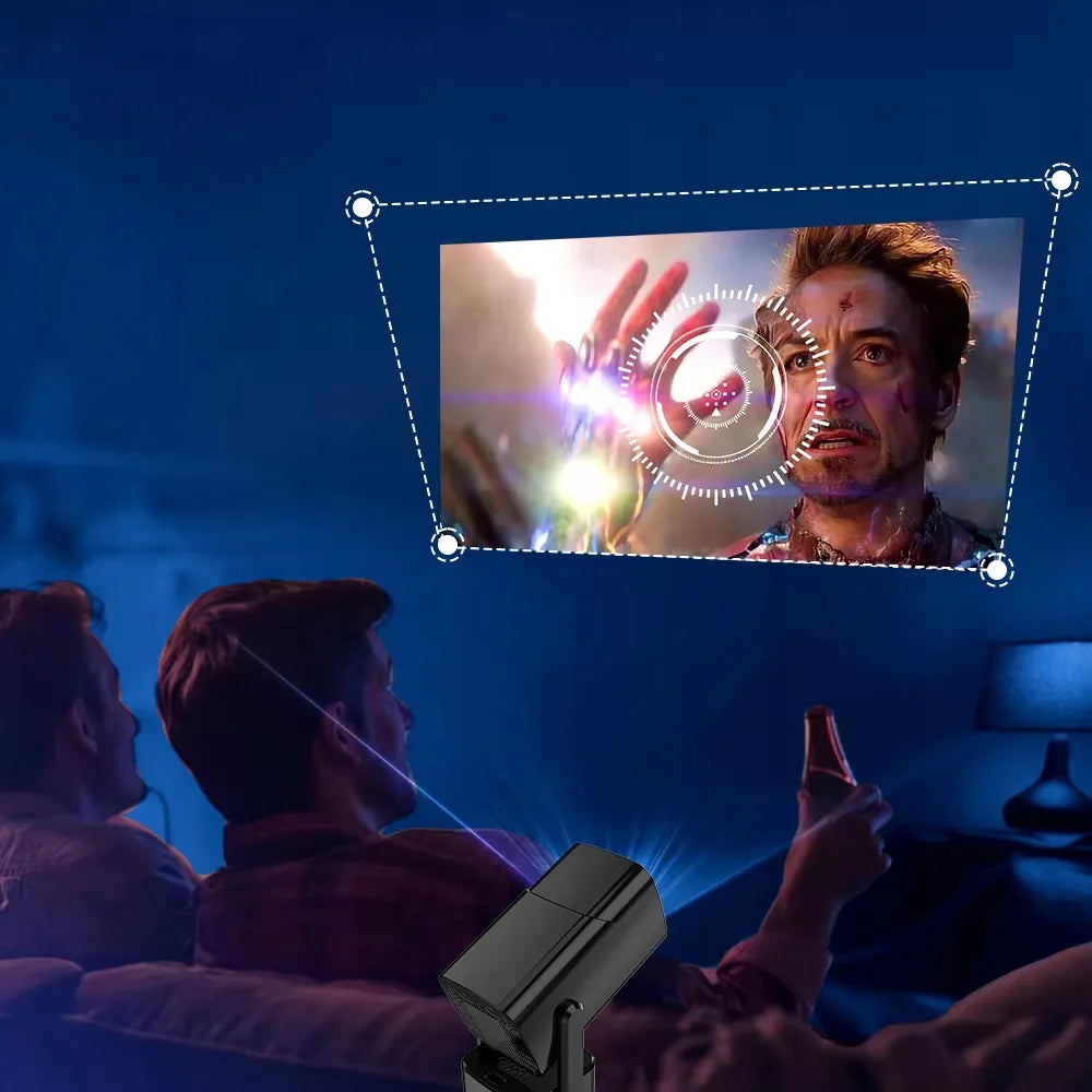 Nešiojamasis „BLOW“ projektorius „Android Smart TV“ su „Wi-Fi“, juodas, 720p, su garsiakalbiu