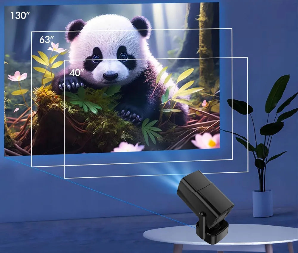 Nešiojamasis „BLOW“ projektorius „Android Smart TV“ su „Wi-Fi“, juodas, 720p, su garsiakalbiu