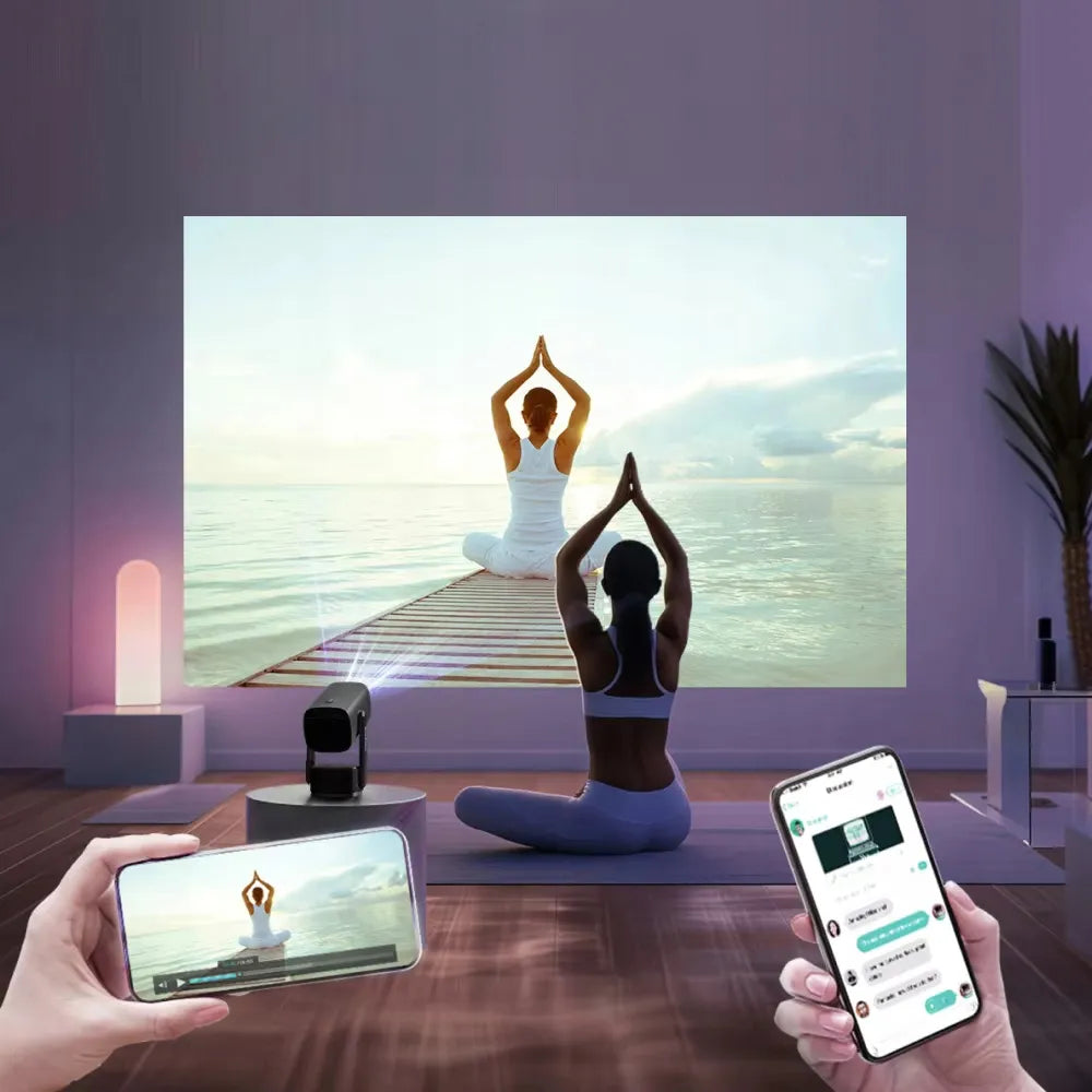 Nešiojamasis „BLOW“ projektorius „Android Smart TV“ su „Wi-Fi“, juodas, 720p, su garsiakalbiu
