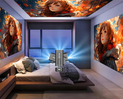Nešiojamasis „BLOW“ projektorius „Android Smart TV“ su „Wi-Fi“, juodas, 720p, su garsiakalbiu
