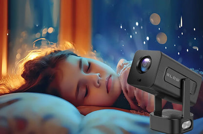 Nešiojamasis „BLOW“ projektorius „Android Smart TV“ su „Wi-Fi“, juodas, 720p, su garsiakalbiu