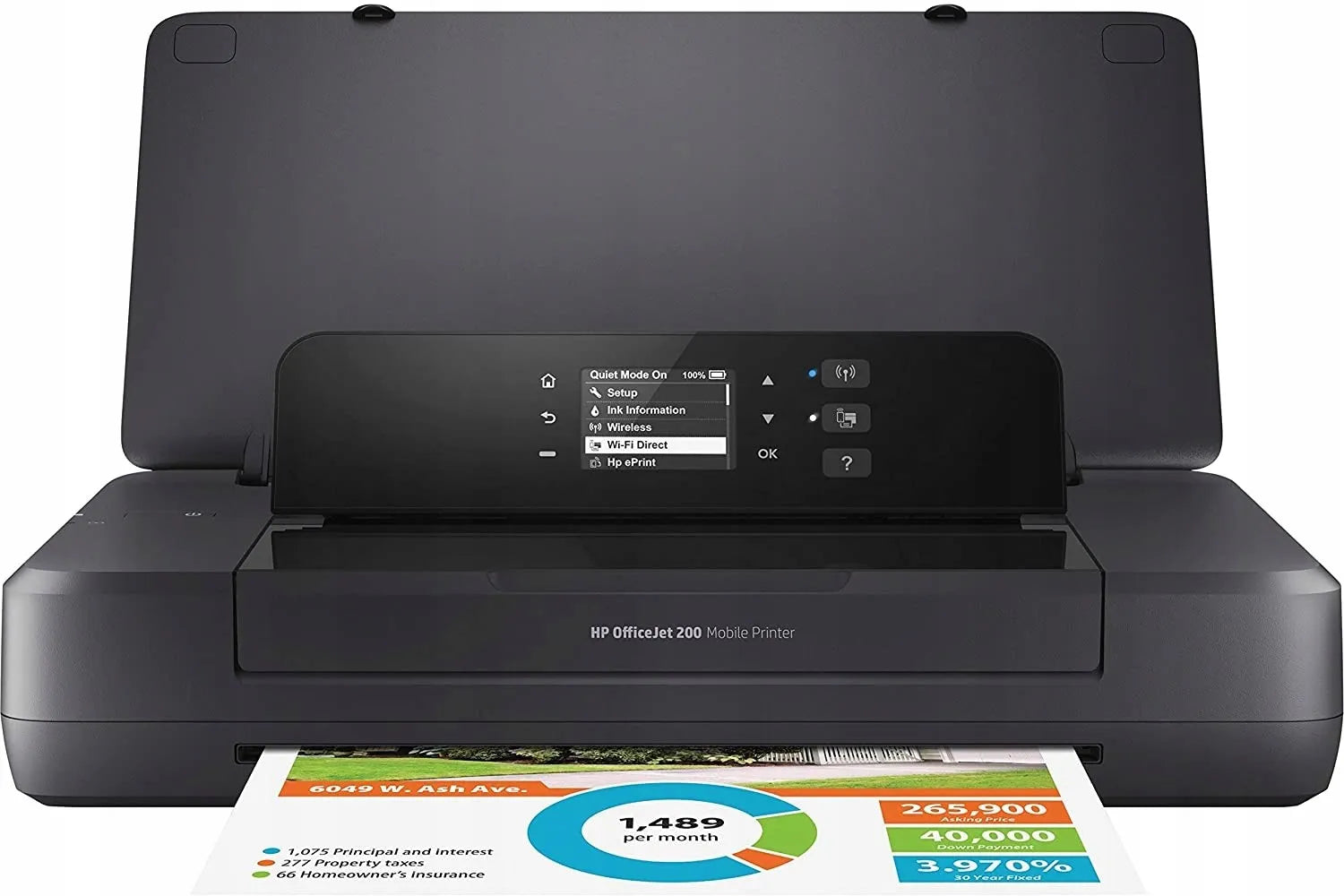 Nešiojamasis spalvotas rašalinis spausdintuvas HP OfficeJet 200