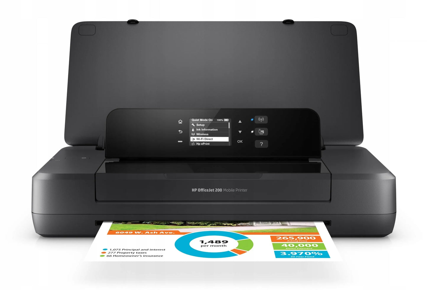Nešiojamasis spalvotas rašalinis spausdintuvas HP OfficeJet 200