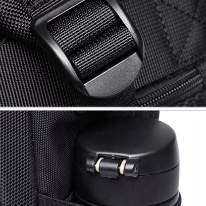 Nešiojamo kompiuterio kuprinė su USB (juoda) vandeniui atspari vyriška, mokyklinė, sportinė