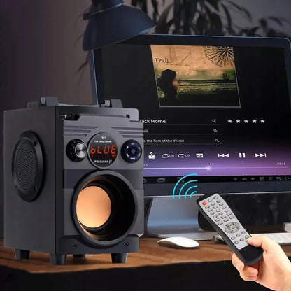 Nešiojamoji „Bluetooth“ kolonėlė Feegar ShowJet su karaoke mikrofonu, 3,5 mm AUX