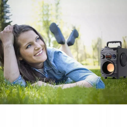 Nešiojamoji „Bluetooth“ kolonėlė Feegar ShowJet su karaoke mikrofonu, 3,5 mm AUX