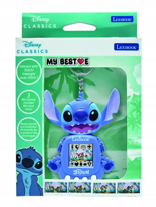 NeÅ”iojamoji konsolÄ āDisney Stitch My Best-Eā, LCD ekranas, 3 žaidimai, kaip āTamagotchiā