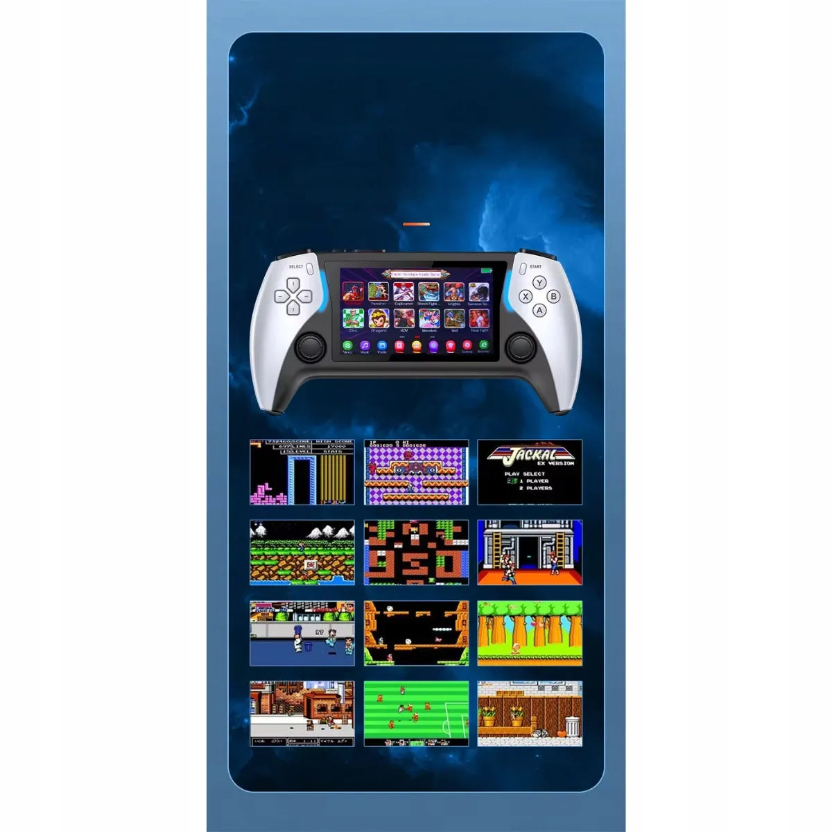 Nešiojamoji žaidimų konsolė PRX, 40 000 žaidimų, 128 GB, PS5 Project X HD Arcade