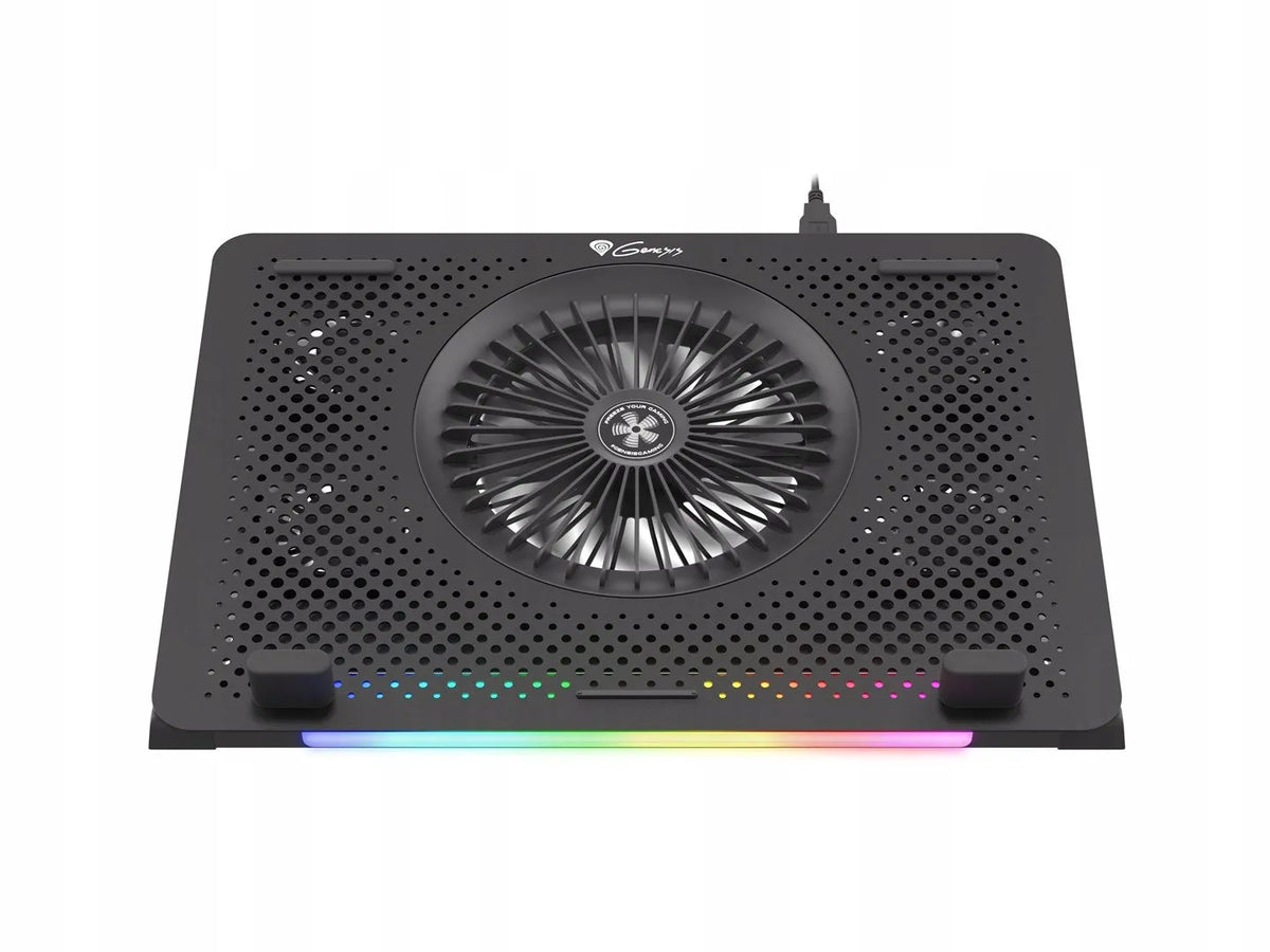 Nešiojamojo kompiuterio aušinimo stovas Genesis Oxid 450 RGB, 15,6 col., su ventiliatoriais