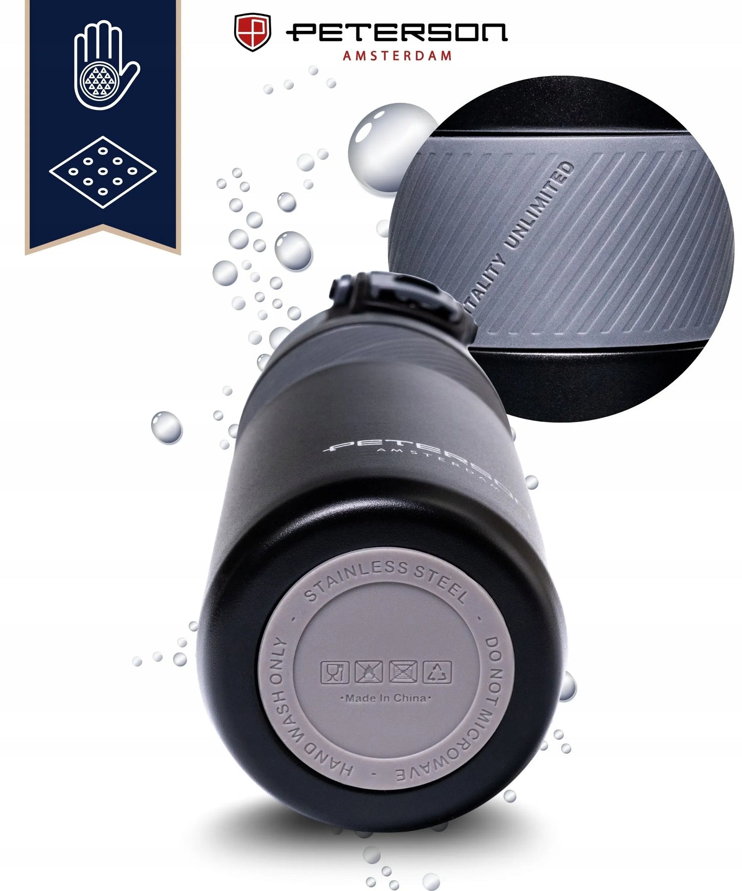 Neslystantis Peterson 660 ml termo puodelis kavai ir automobiliui