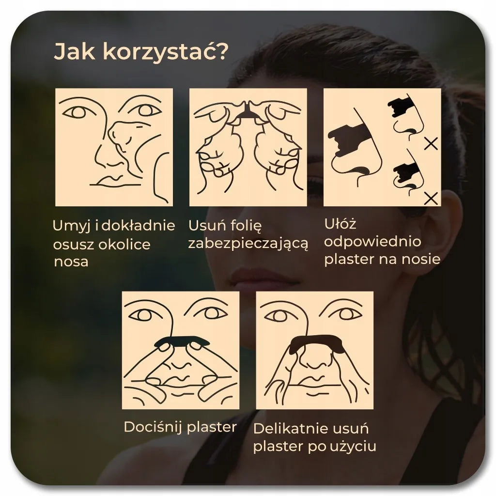 Nosiui pleistrai nuo knarkimo 50 vnt. kvėpavimo juostelės, plečiančios šnerves
