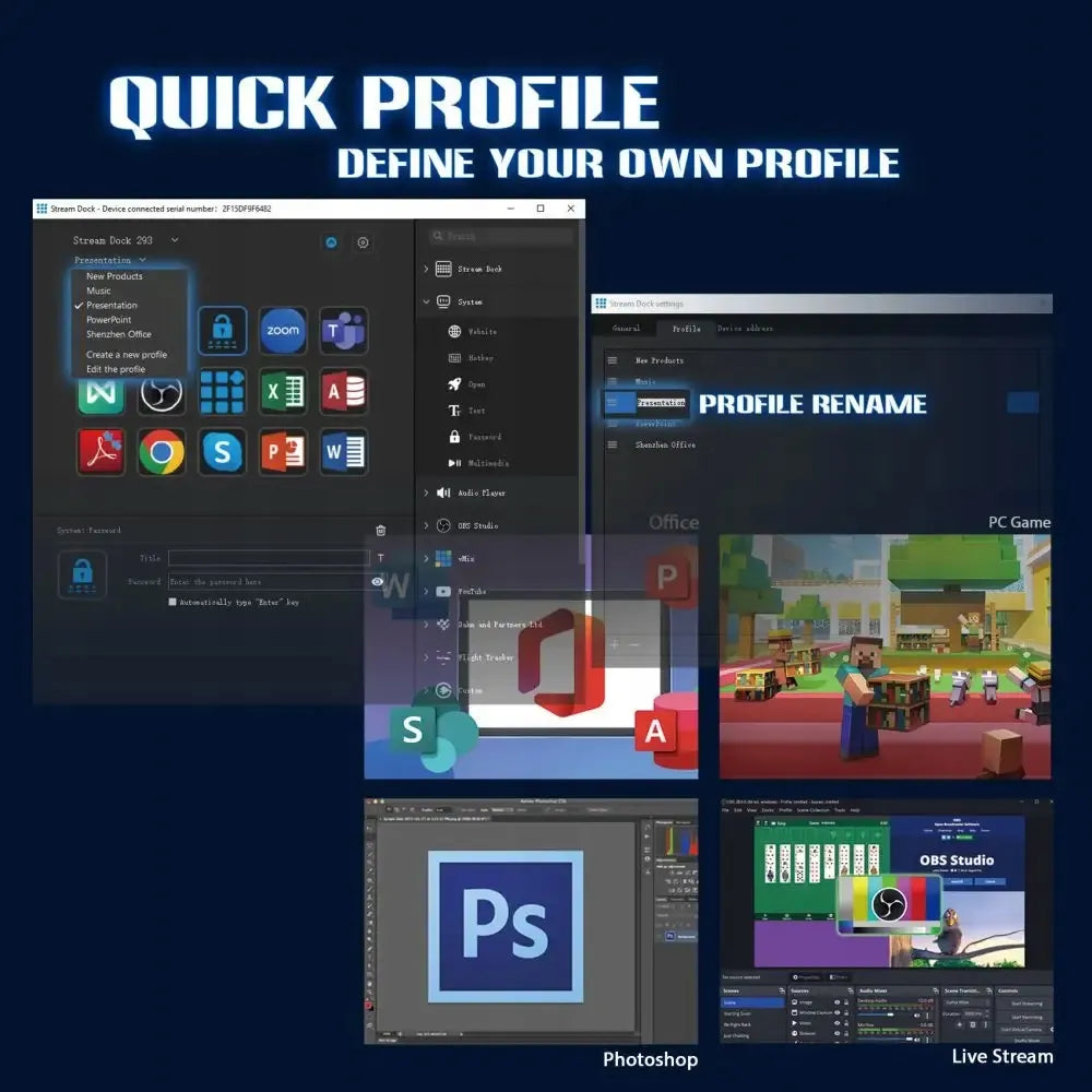 NTIinnovations Flow Pad programuojama klaviatūra su 15 LCD mygtukų