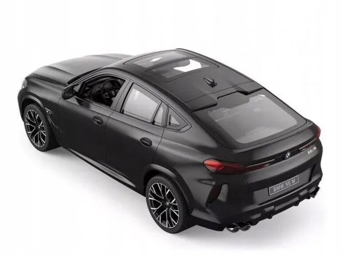 Nuotoliniu būdu valdomas automobilis BMW X6 M, 1:14, su LED žibintais, juodas
