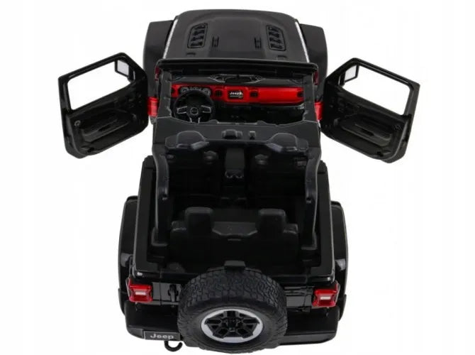 Nuotoliniu būdu valdomas automobilis Coil Jeep Wrangler RS, juodas, 1:14