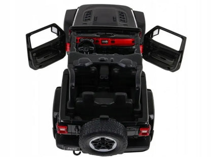 Nuotoliniu būdu valdomas automobilis Coil Jeep Wrangler RS, juodas, 1:14