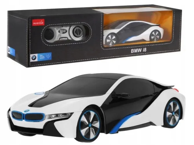 Nuotoliniu būdu valdomas automobilis Rastar BMW i8-UV su LED žibintais
