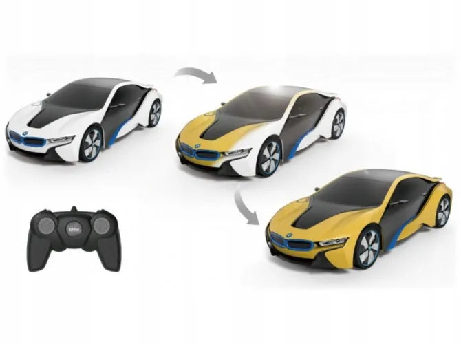 Nuotoliniu būdu valdomas automobilis Rastar BMW i8-UV su LED žibintais