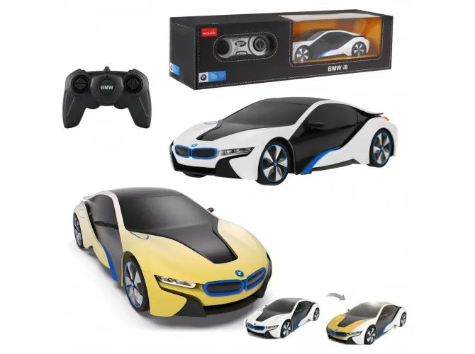 Nuotoliniu būdu valdomas automobilis Rastar BMW i8-UV su LED žibintais