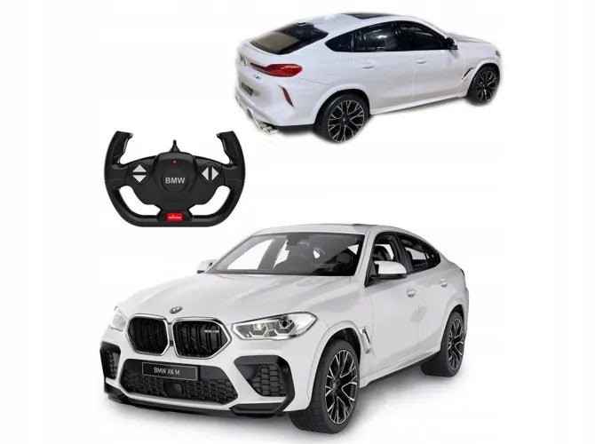 Nuotoliniu būdu valdomas automobilis RC „Rastar“ BMW X6 M su LED žibintais, baltas