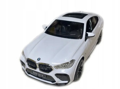 Nuotoliniu būdu valdomas automobilis RC „Rastar“ BMW X6 M su LED žibintais, baltas