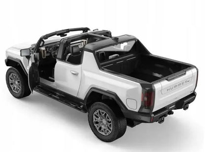 Nuotoliniu būdu valdomas baltas didelis Hummer 4x4 RC visureigis su pulteliu