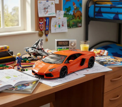Nuotoliniu būdu valdomas Lamborghini Coupe automobilis su pulteliu RC 1:10