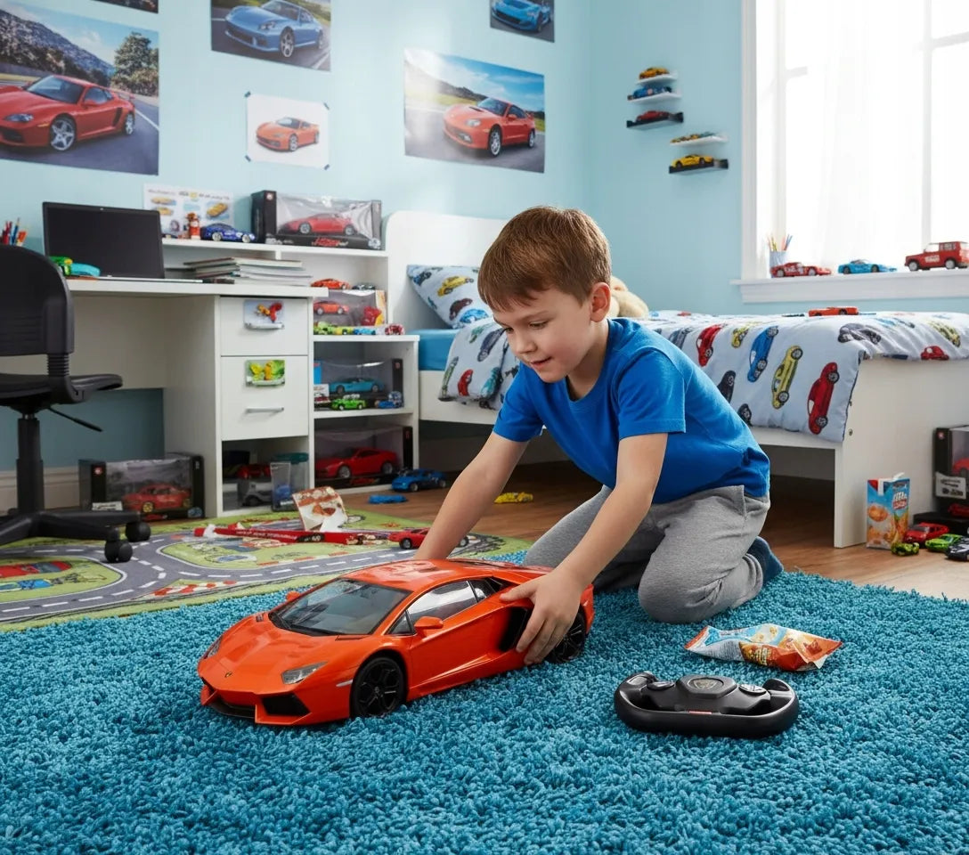 Nuotoliniu būdu valdomas Lamborghini Coupe automobilis su pulteliu RC 1:10