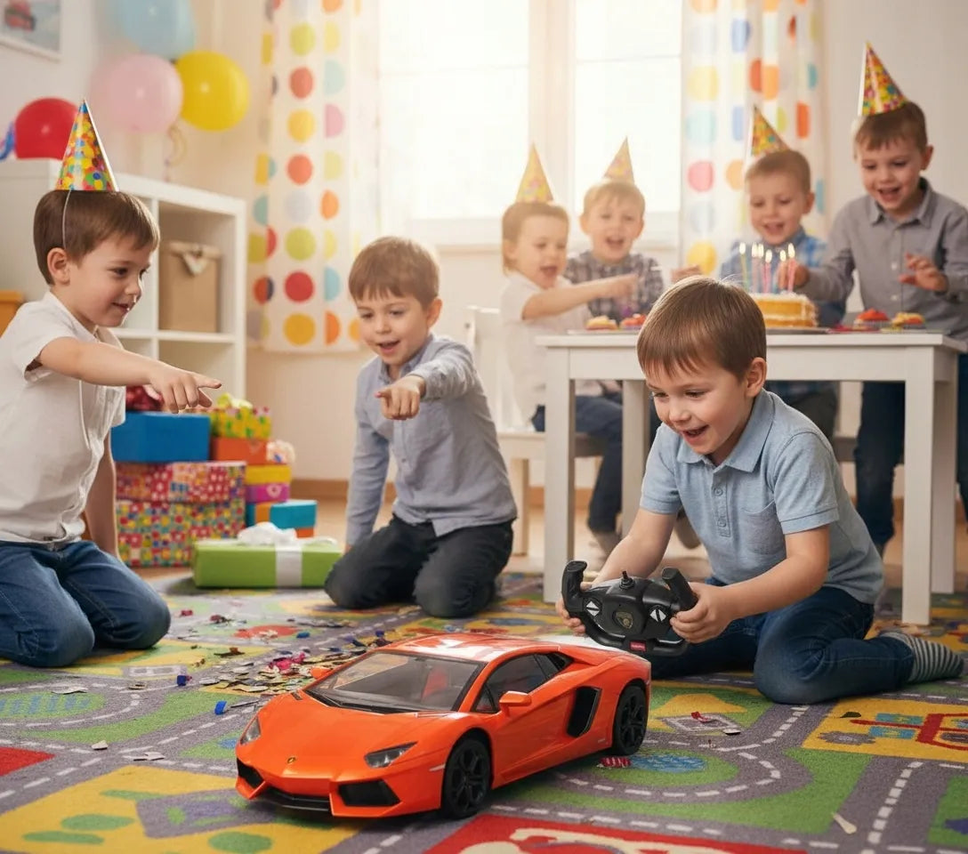Nuotoliniu būdu valdomas Lamborghini Coupe automobilis su pulteliu RC 1:10