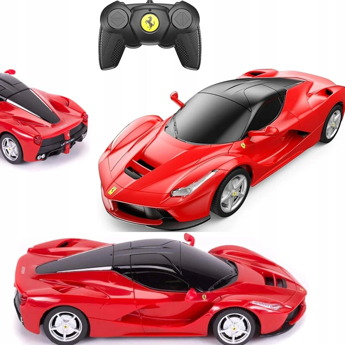 Nuotoliniu būdu valdomas raudonas Ferrari automobilis 1:24 RC Coil