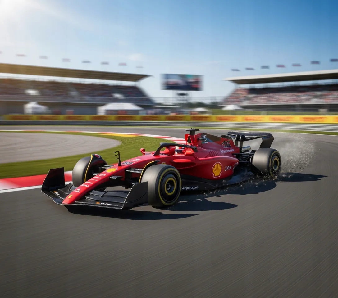Nuotoliniu būdu valdomas raudonas „Ferrari“ „Formulės 1“ automobilis RC 1:12