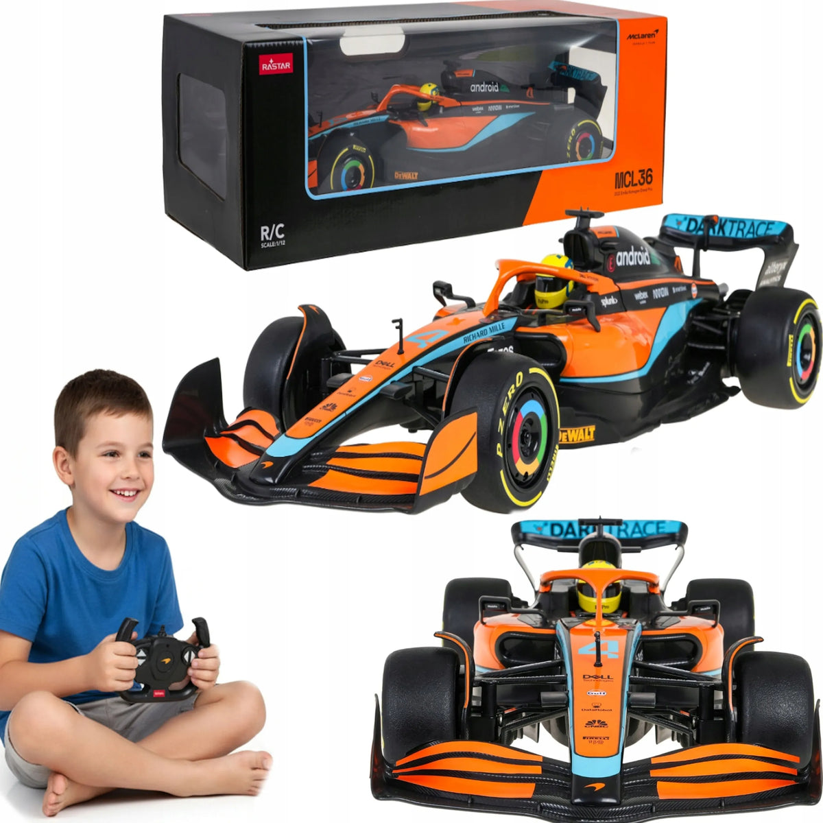 Nuotoliniu būdu valdomas sportinis „McLaren“ Formulės 1 automobilis COIL