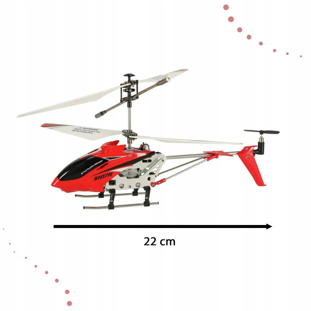Nuotoliniu būdu valdomas sraigtasparnis SYMA S107H 2,4 GHz RTF, raudonas