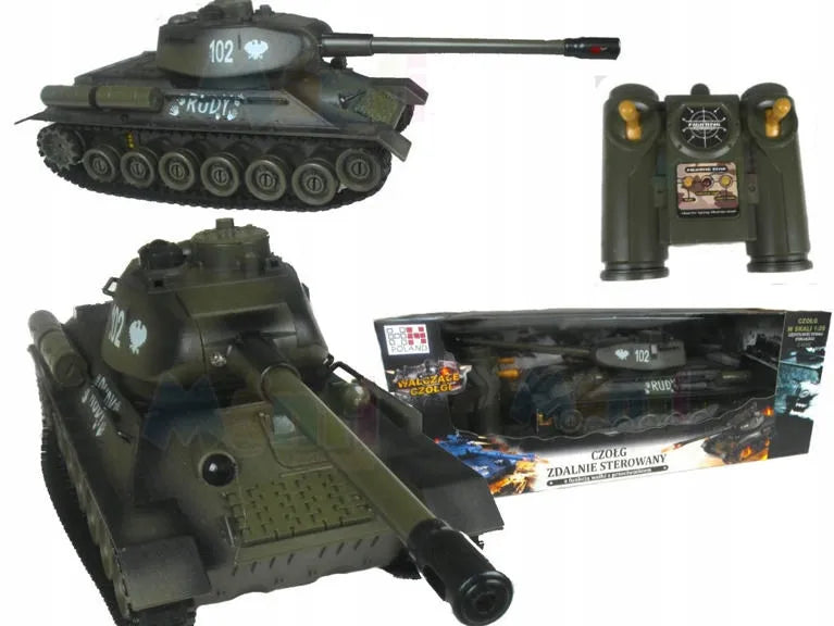 Nuotoliniu būdu valdomas tankas „Rudy 102“ T-34, su akumuliatoriumi