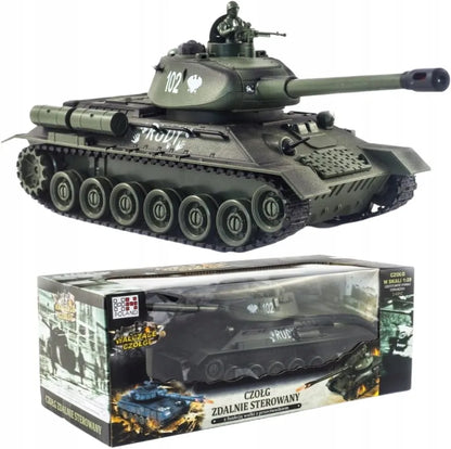 Nuotoliniu būdu valdomas tankas „Rudy 102“ T-34, su akumuliatoriumi